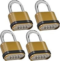 Vista 12 de 4 paquetes de candados de combinación con grillete largo - 105mm Candados de combinación resistentes, candado combinado impermeable para exteriores