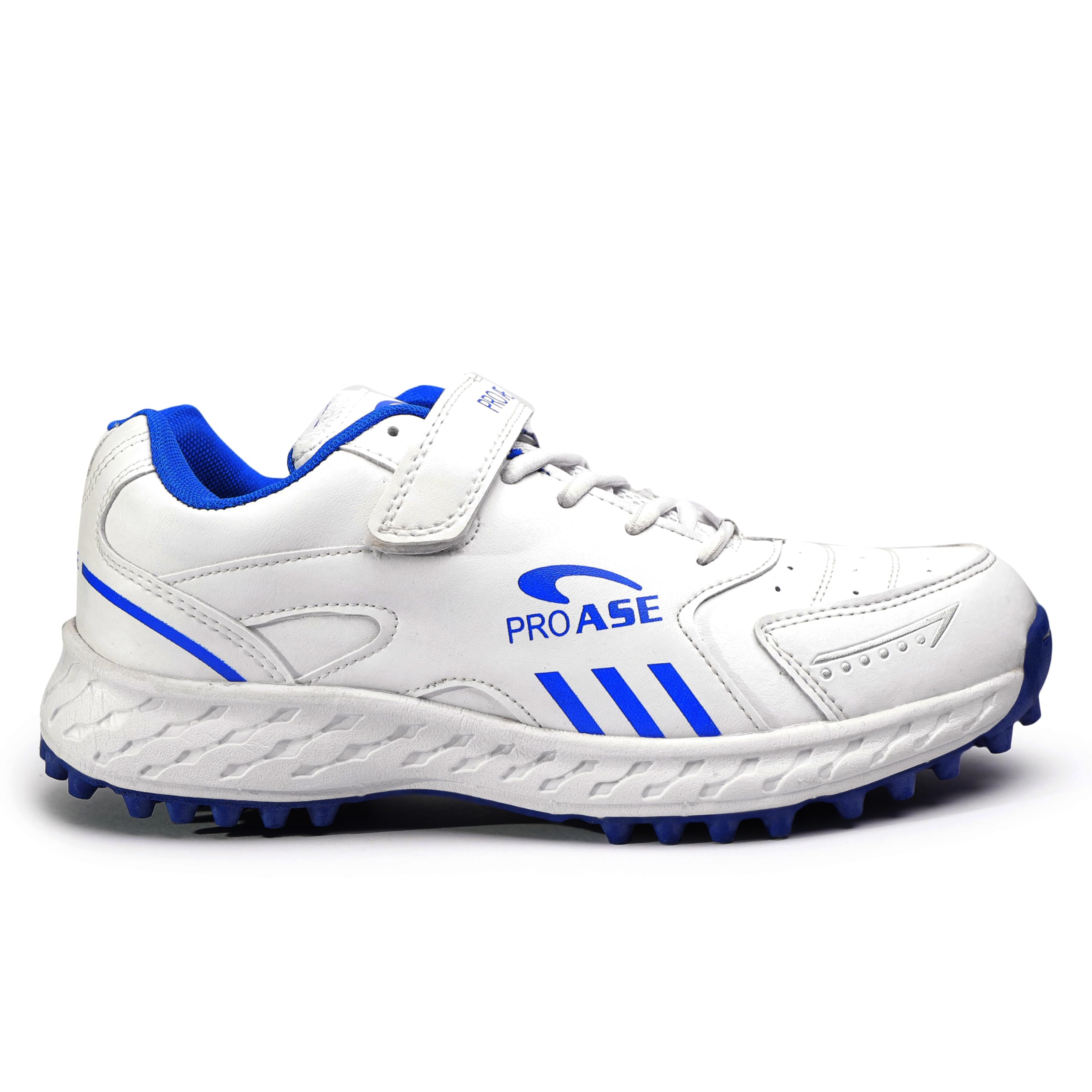 PRO ASE PROFESSIONAL all-rounder Cricket Shoes | stud shoes | EVA Shock-absorbing midsole | Lightweight & Durable | Ideal for Ground,turf & professionals |all-rounder cricket shoes|waterproof cricket shoes|white/grey/blue (B0D83JP3R7) Amazon Price History, Amazon Price Tracker