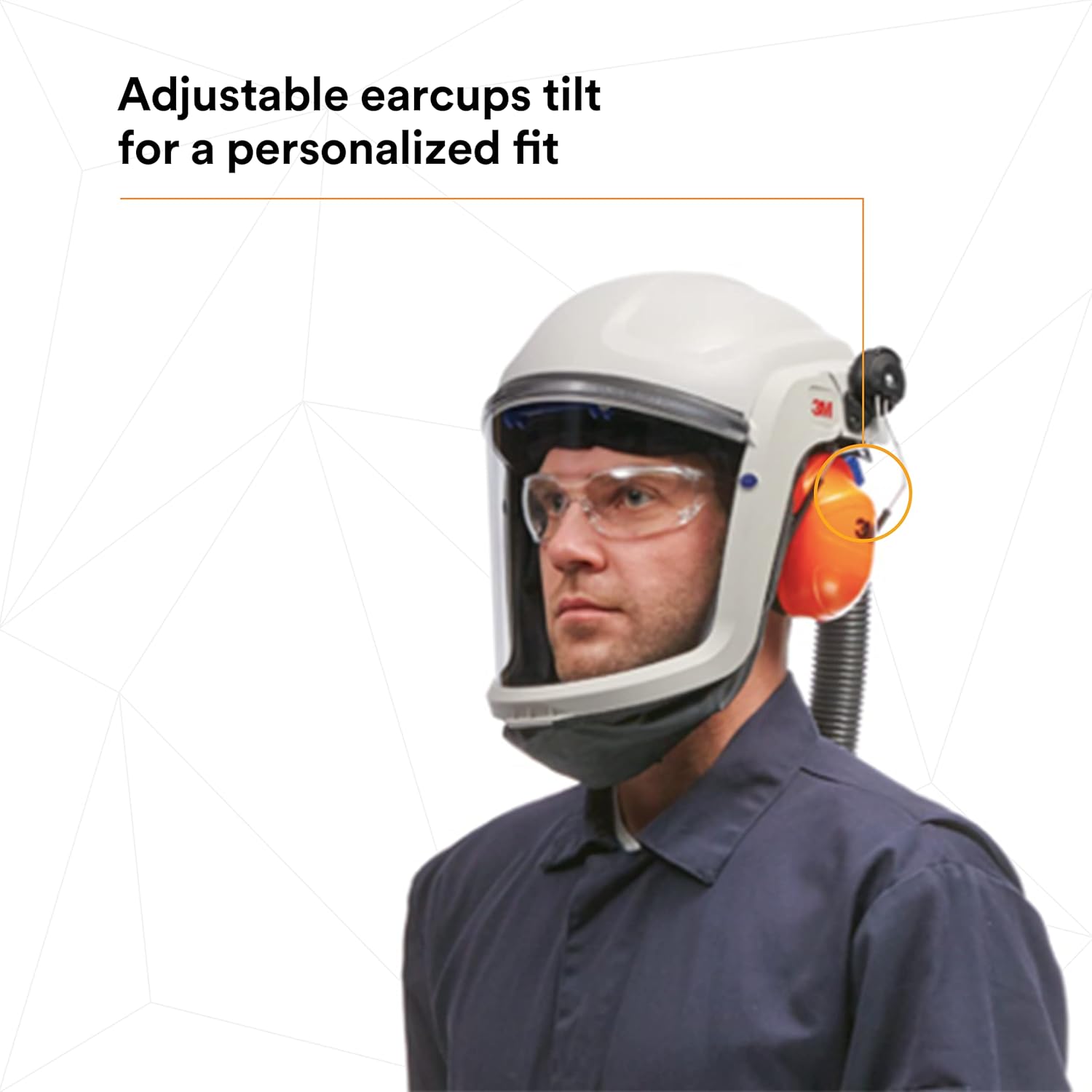 3M PELTOR Earmuff Assembly M-985/37333(AAD), for Versaflo M-100 and M-300 Products, Pair, 1 EA/Case