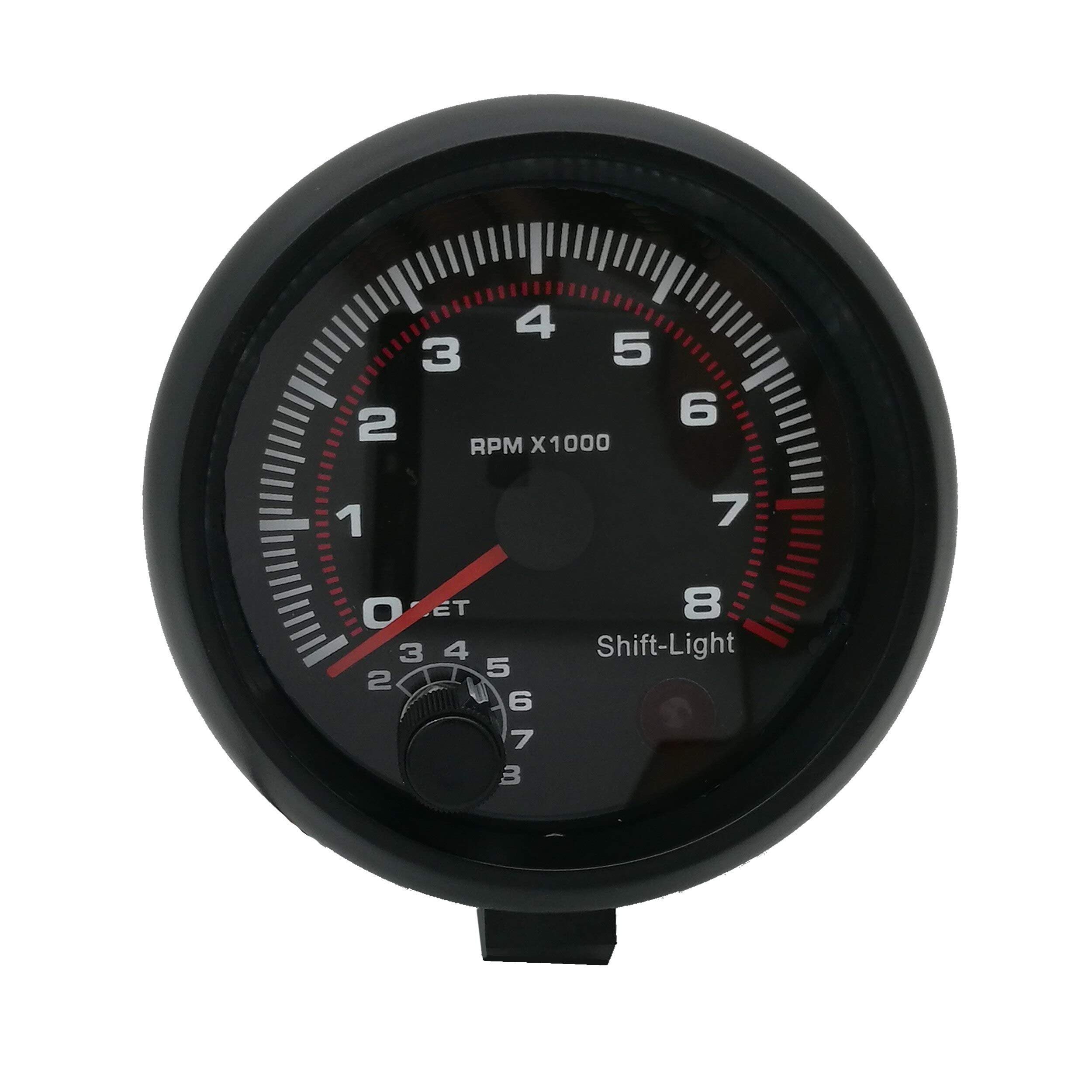 Buy LHQHQ Elistooop Tachometer 3.75 Inch Universal 8000 RPM Black Auto