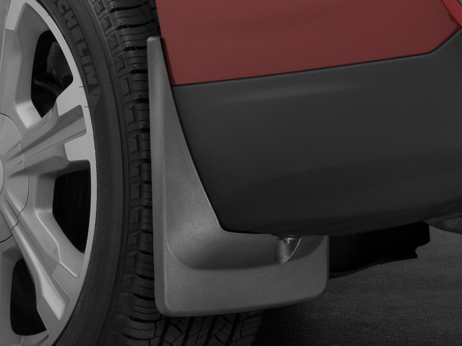 WeatherTech Custom No Drill Splash Guard MudFlaps for GMC Terrain, Rear Pair (120068), Black