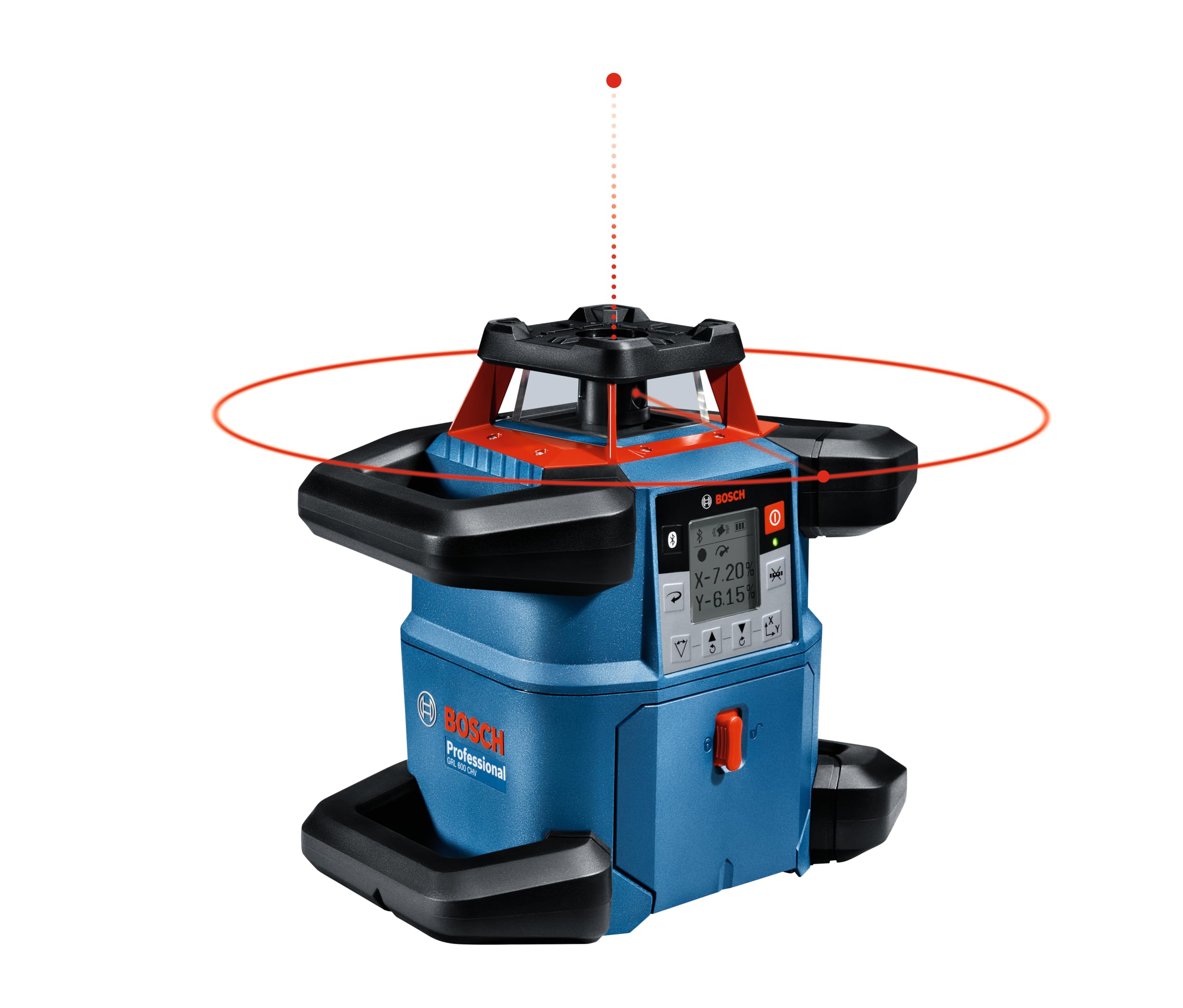 Bosch Professional 18V System Livella laser rotante GRL 600 CHV,1 batteria 18V, 4Ah + caricabatteria, Connect, portata 600 m,diametro, in valigetta