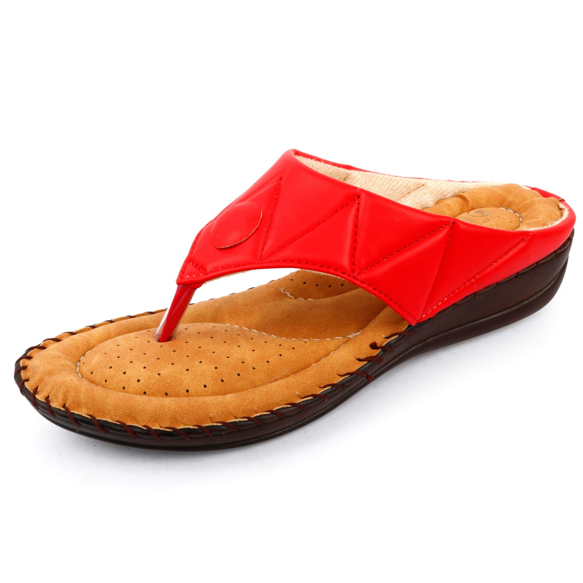Denill Womens Red Doctor Slipper (UK- 4) (B08KF7L8QQ) Amazon Price History, Amazon Price Tracker