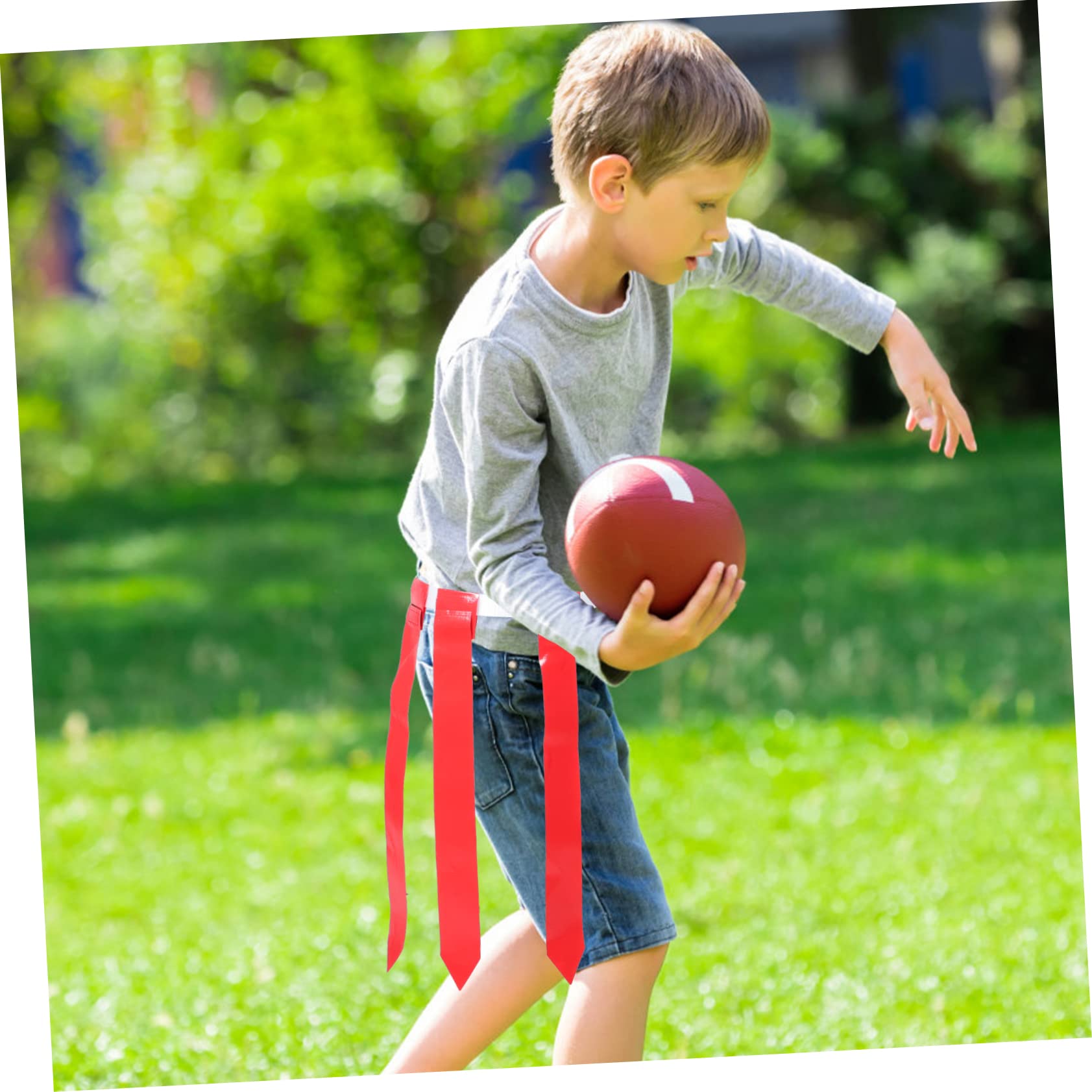 Abaodam Ceinture de Football avec Drapeaux Réglable pour Rugby Jeu Extérieur et Entraînement Ensemble Complet Ceintures Drapeaux et Jaunes pour Match et Loisirs