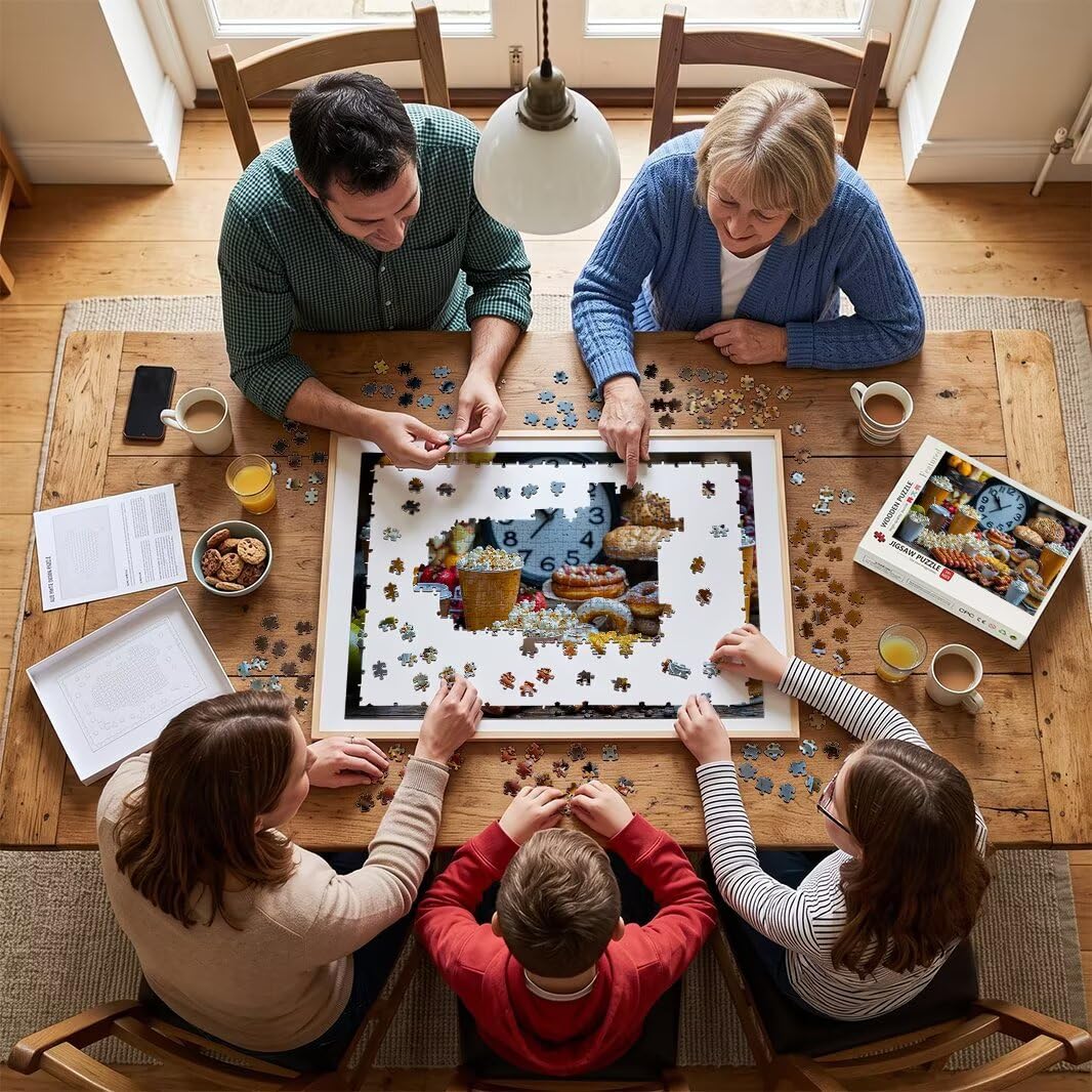 Puzzle 1500 Pezzi, Puzzle Cibo per Adulti, 87x57cm, Compact Box -4370