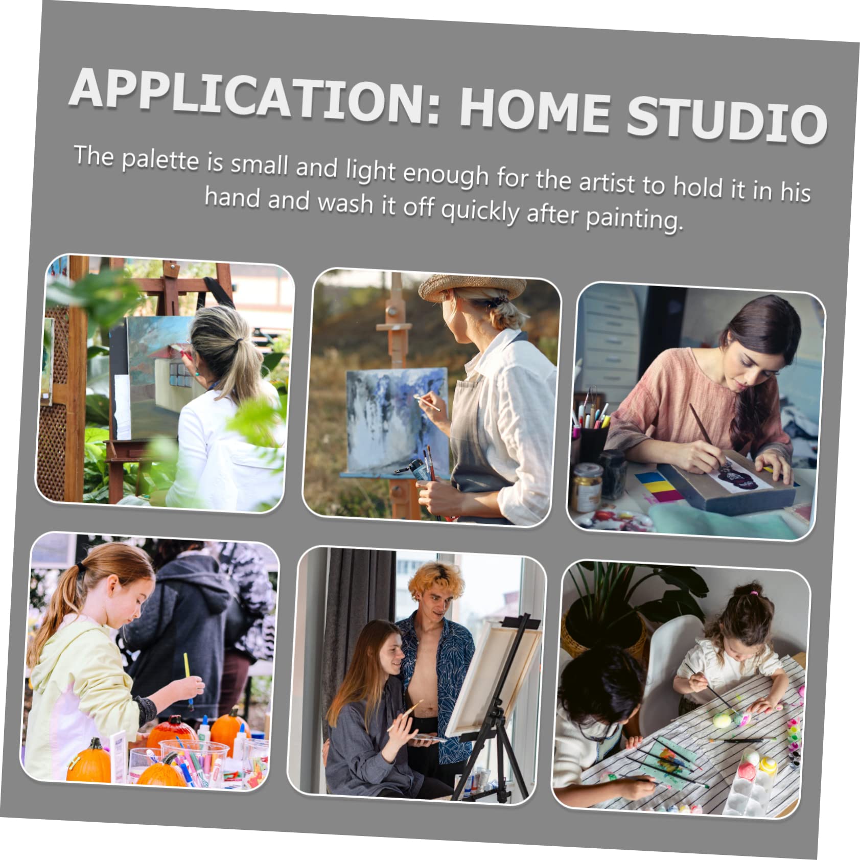 PLAFOPE 10Pcs Watercolor Pigment Mixing Tray for Artists Lightweight and Durable Painting Dish for Color Mixing and Holding Paints for School and Use