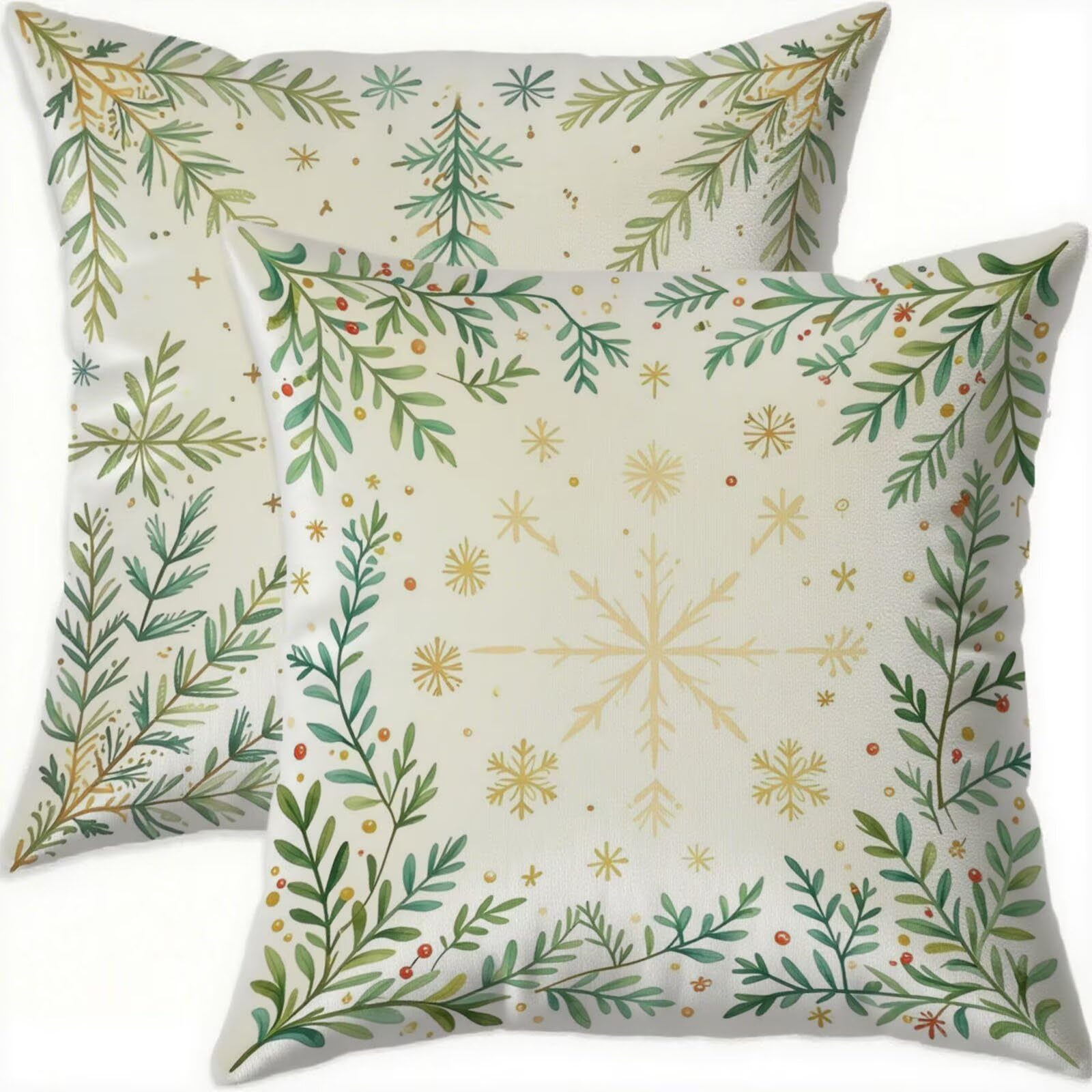 Housse coussin 65x65cm cyan en velours imperméable lot de 2