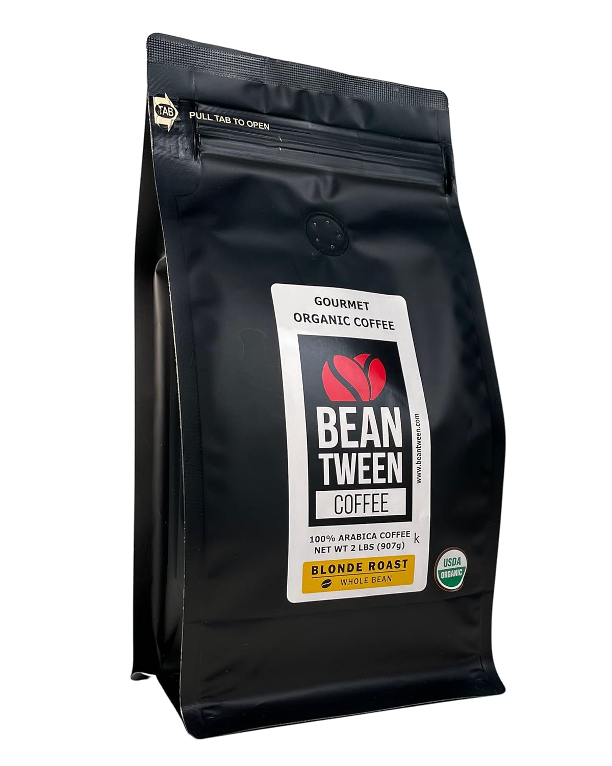 Beantween Coffee: Premium Organic BLONDE ROAST Ground (2 lb) of 100% Arabica Coffee – Low Acid, MOLD-FREE, Certified Organic, Kosher, Single Origin, Woman-owned
