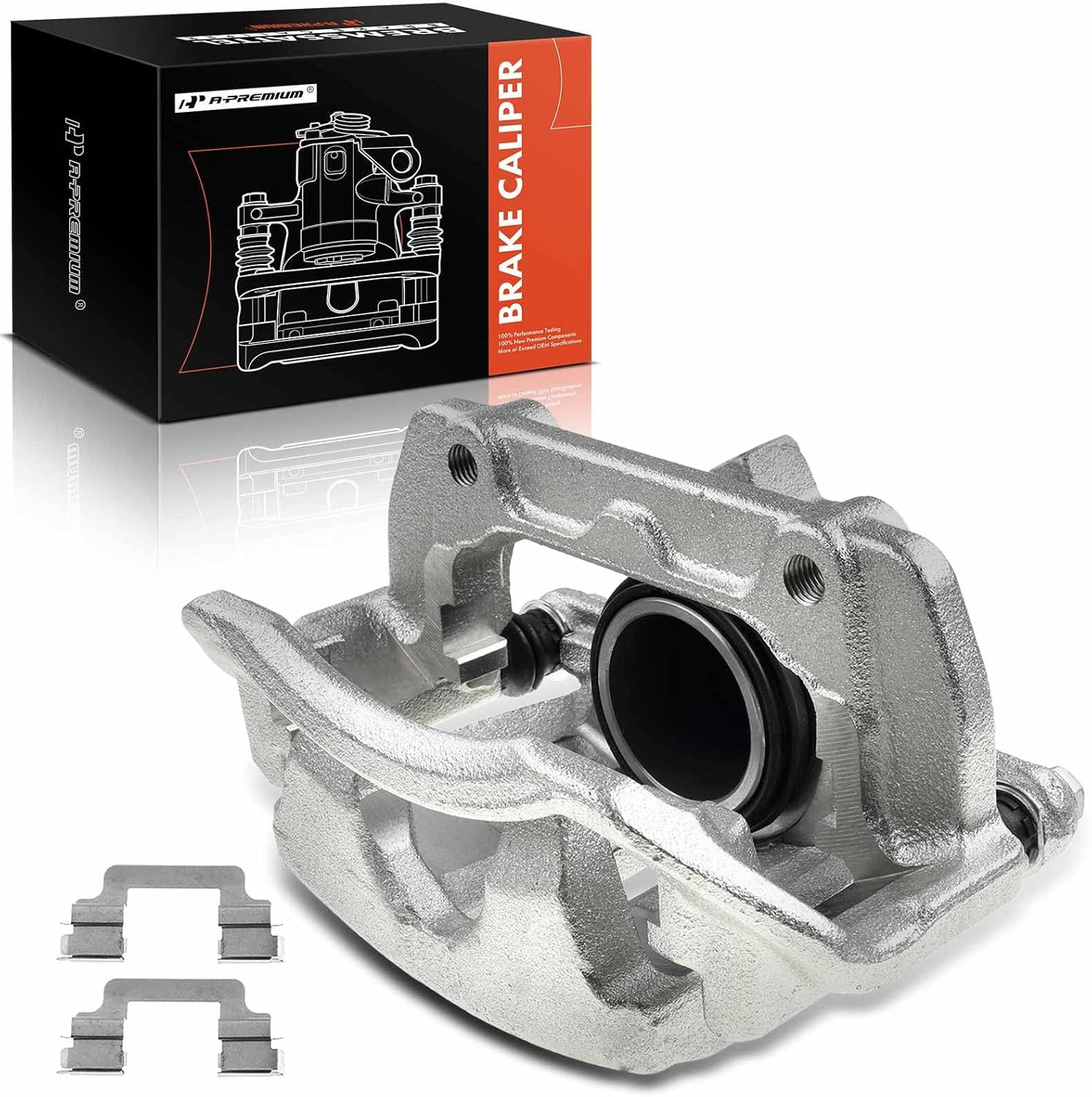 A-Premium Disc Brake Caliper Assembly with Bracket Compatible with Select Mercedes-Benz Models - C280, C320, C350, CLK320, SLK300, CLK350, SLK280 - Front Right Passenger Side