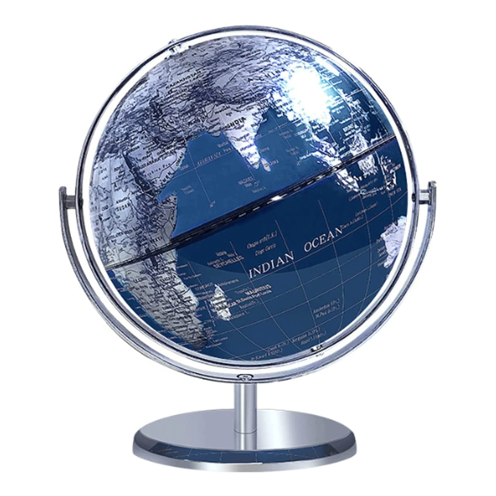 Exquis Globes Globe terrestre à sphère métallique à 720 ° avec Globes océaniques Bleus Globes géographiques étudiants pour l'école d'étude Fine et Claire