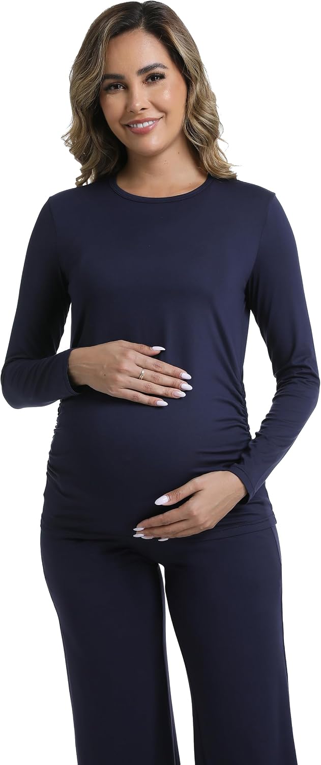 Womens Maternity Pajamas 2 Piece Set Sleepwear