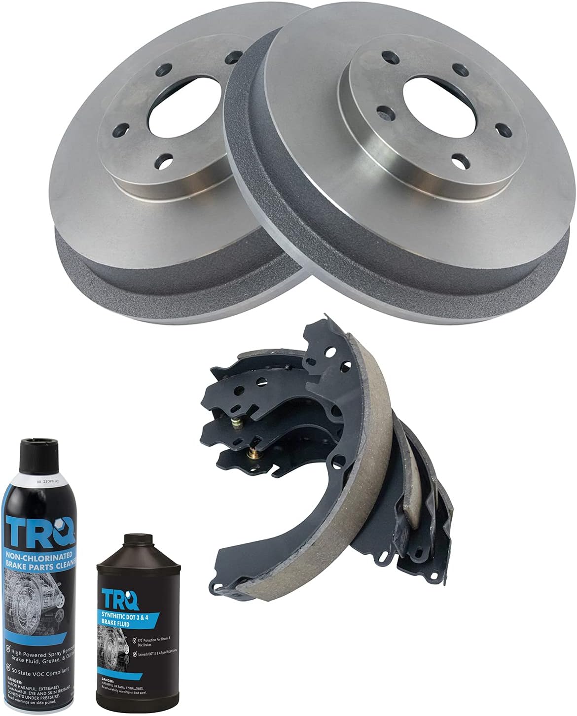 TRQ Rear Brake Shoe & Drum Kit Compatible with 1998-2008 Subaru Forester 1997-2003 Impreza