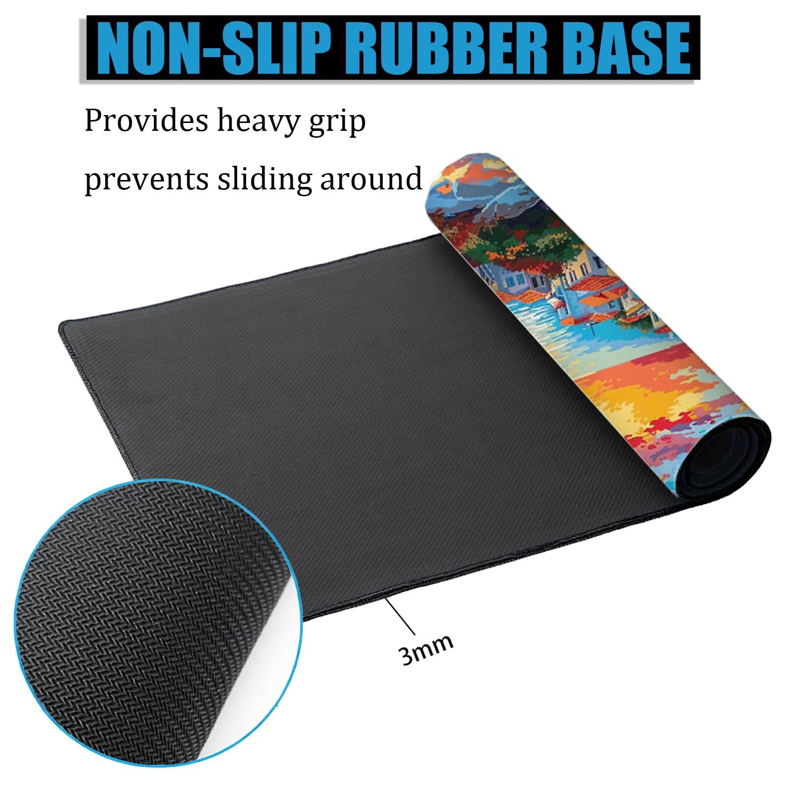 XXL Tappetino Mouse 1500x800 mm Gaming Casa Sottomano Scrivania Ufficio, Tramonto Mousepad Antiscivolo con Base Stabile, Tappeto per Mouse e Tastiera, Accessori Scrivania Gaming, Lavoro, PC H0-1005