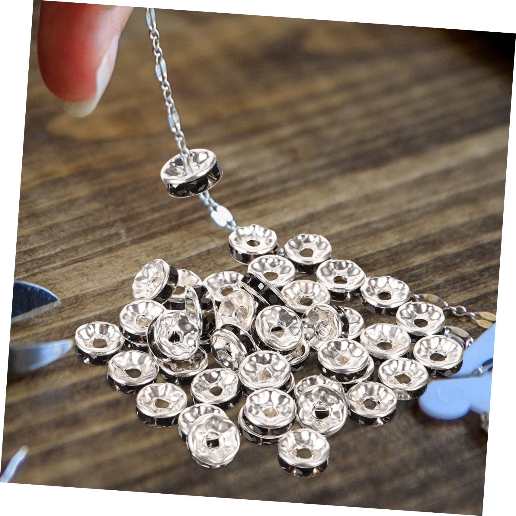 Operitacx 900pezzi Kit Distanziatori Cristallo Per Creazione Gioielli Perline Fai Da Te Per Bracciali e Accessori Artigianali Unici