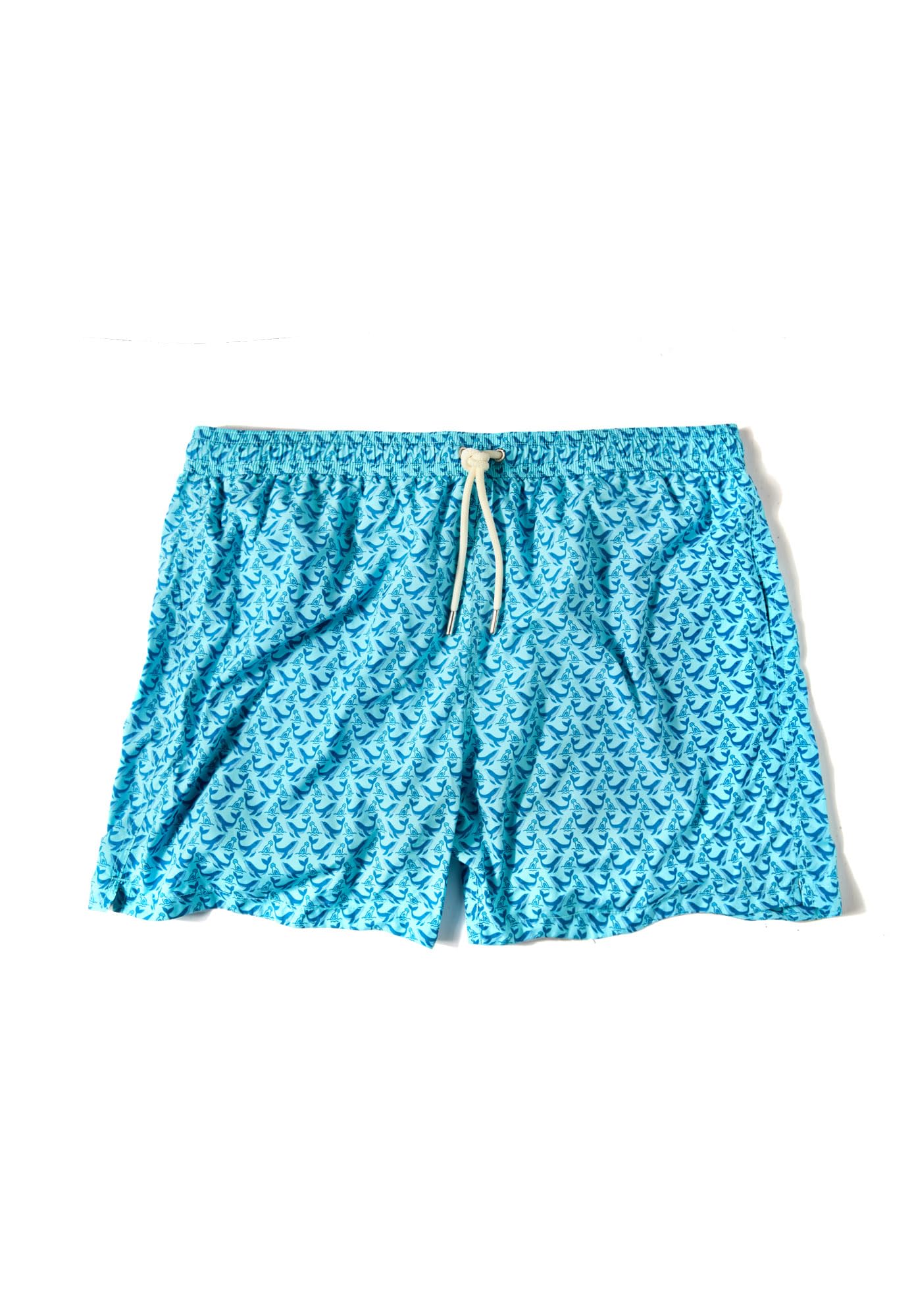 YAMAMAY - Costume Boxer con Tasche Laterali, Uomo, Sea Club, Turchese, Stampato