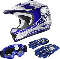 Vista 16 de TCT-MOTORPARTS DOT - Casco de motocross para niños y jóvenes, casco de cara completa para motocross, ATV, todoterreno, casco de cuatro ruedas