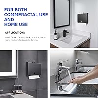 Vista 6 de Dispensador de toallas de papel para montaje en pared comercial, dispensador de toallas de mano con pliegue en C y multipliegue, soporte de acero