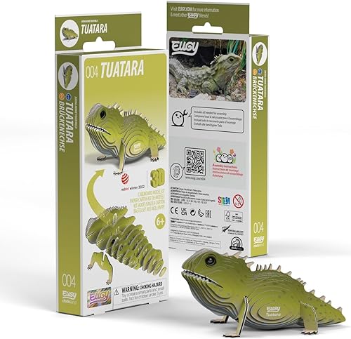 Miniatura 2 de Eugy Tuatara - Rompecabezas 3D, 24 piezas, ecológico, juguetes educativos para niños, niñas y niños a partir de 6 años