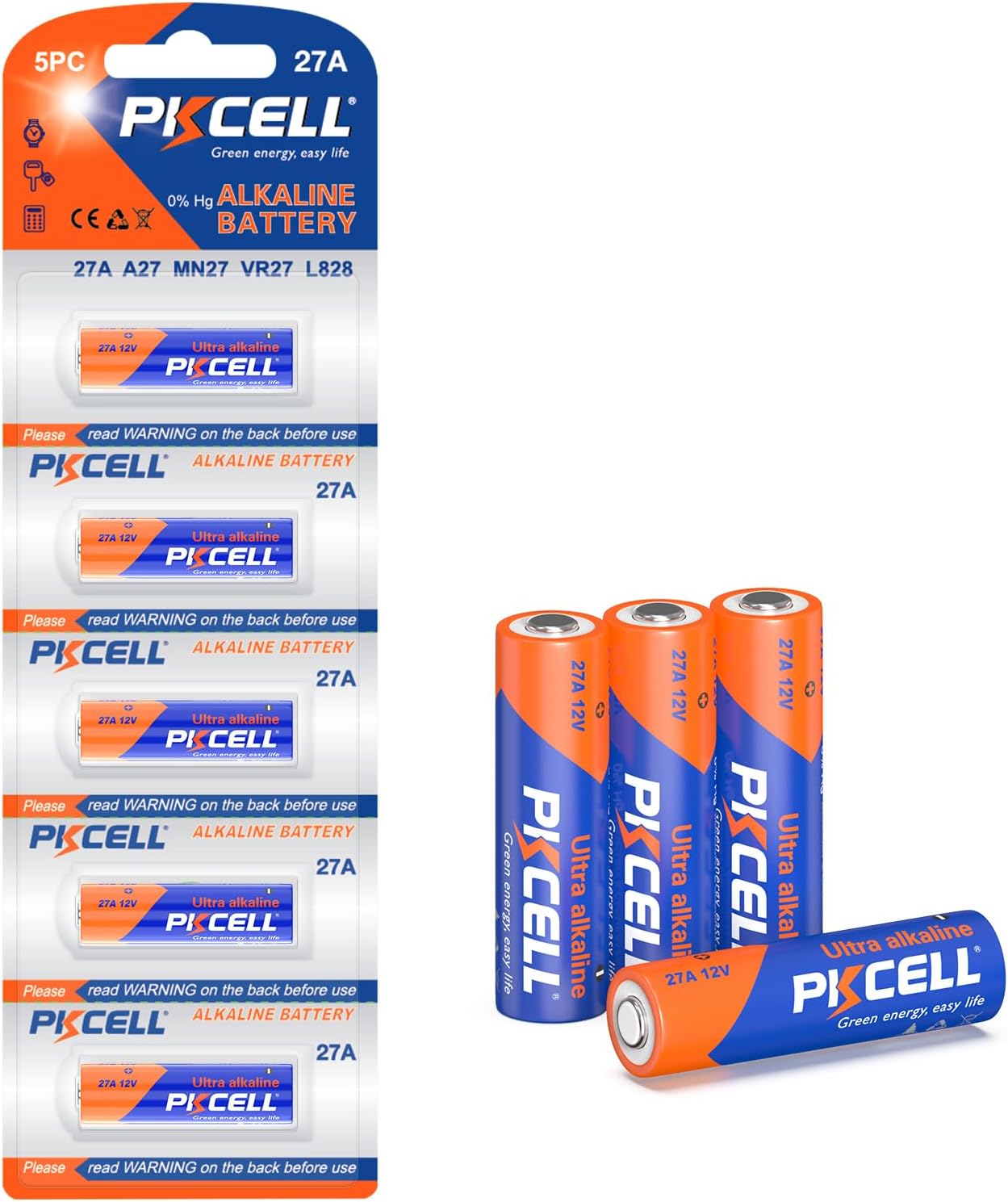 5 Pezzi 27A A27 MN27 L828 V27GA TT CA22 E27A Batteria Alcalina - Foto 9