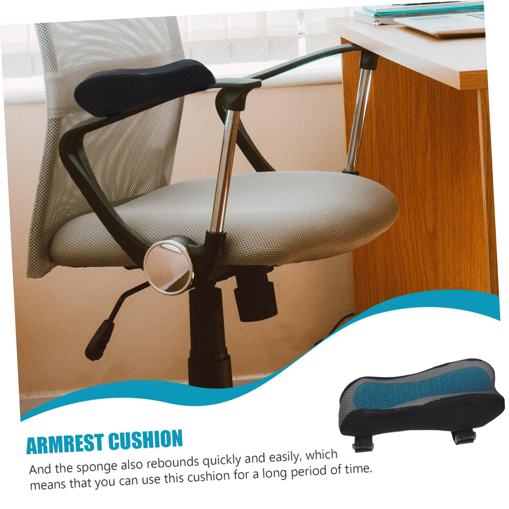 Coussinets D'Accoudoir Rembourrés - Paire - Pour Chaise De Bureau Ou Gaming - Anti-Dérapant