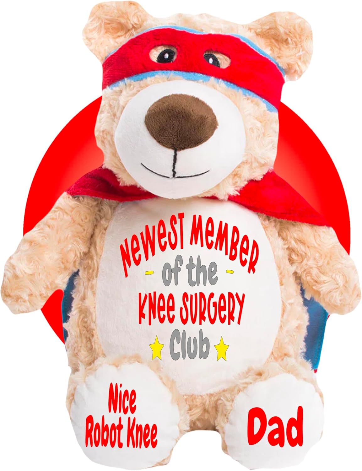 Knee Surgery Recovery Gifts - Personalized 17" Knee Replacement Stuffed Animals - Surgery Pillow Gifts for Men - Post Knee Procedure Must Haves - Knee Repair Pillow Gift Ideas