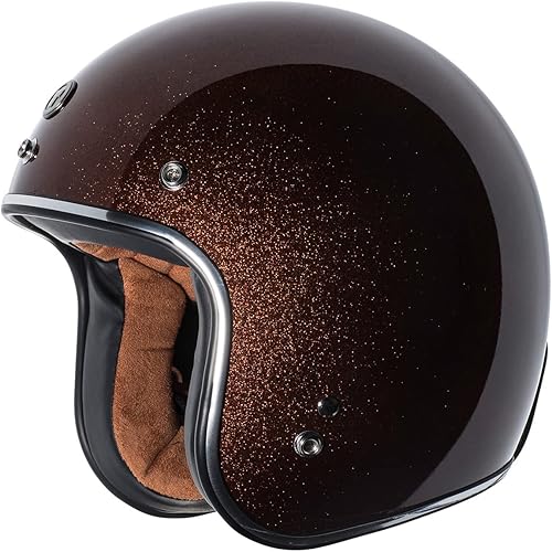 Miniatura 16 de TORC T50/Del Mar Casco de Motocicleta con Cara Abierta 3/4 con Gráficos negro (Flat Black Flag),Brillo Cali Púrpura,Brillo Cali Teal,nardo