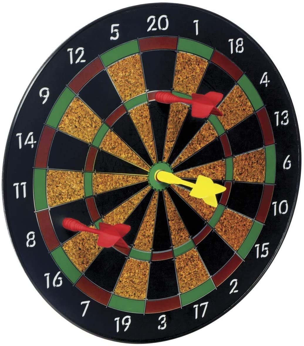 Marshal FitnessTarget Bulls Eye Game Magnetic Dartboard Set -12 Inch Dart Board with 6 Strong Magnet Darts for Kids and Adults - Gift for Game Room, Office, Man Cave and Parties - Dia 12 inch-Mf0233