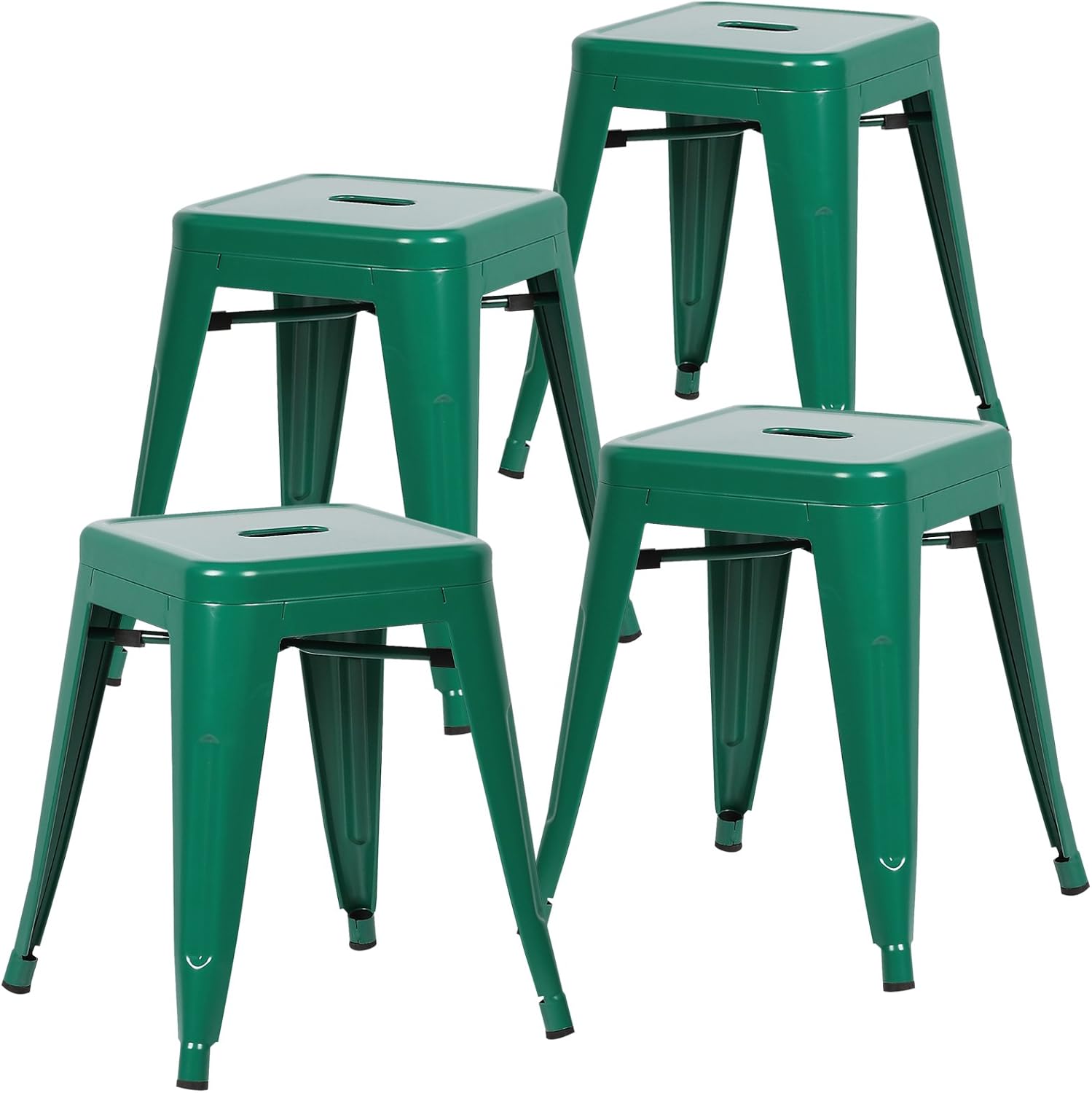 EdgeMod Trattoria 18" Stool in Dark Green (Set of 4)