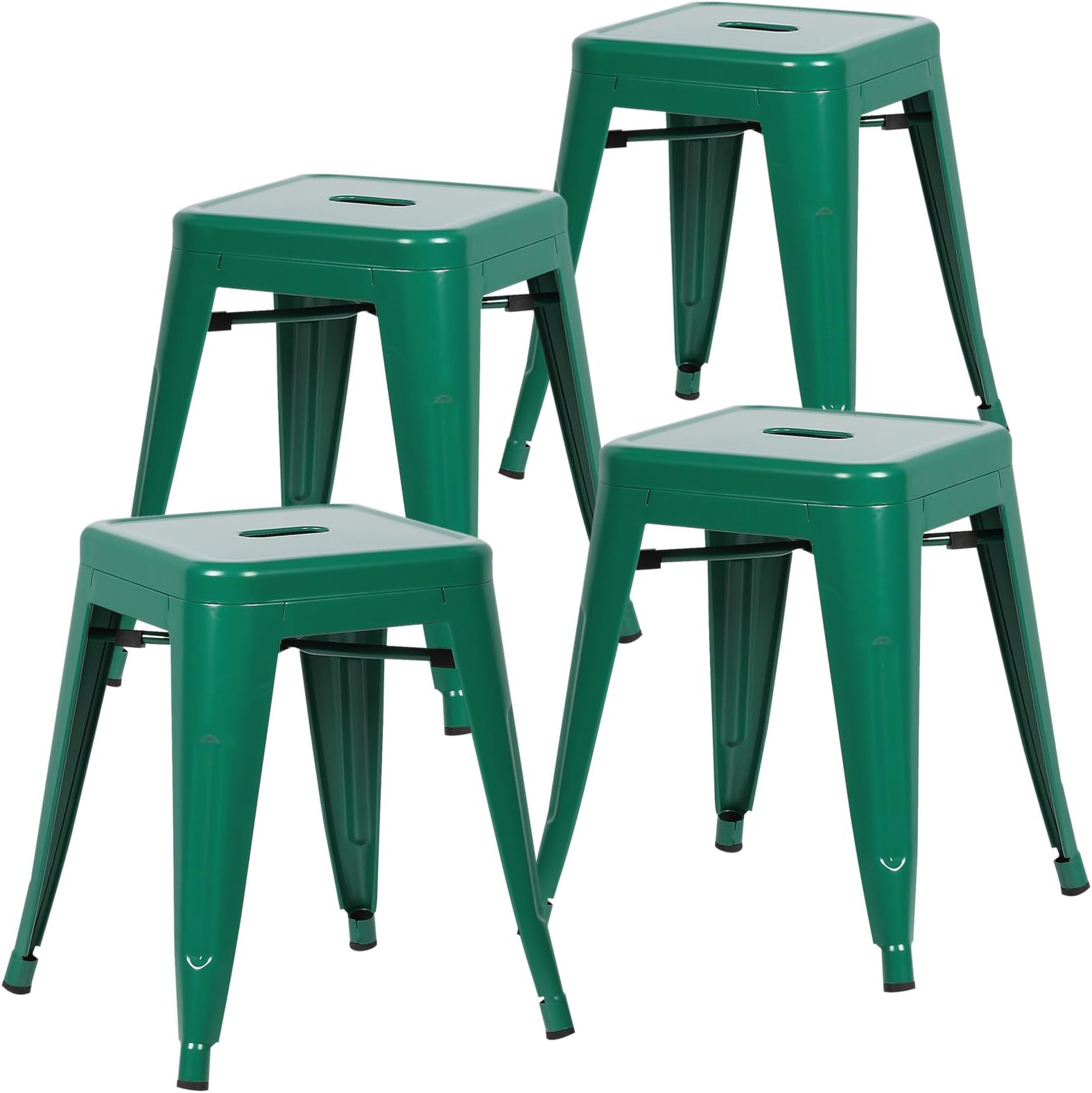 EdgeMod Trattoria 18" Stool in Dark Green (Set of 4)