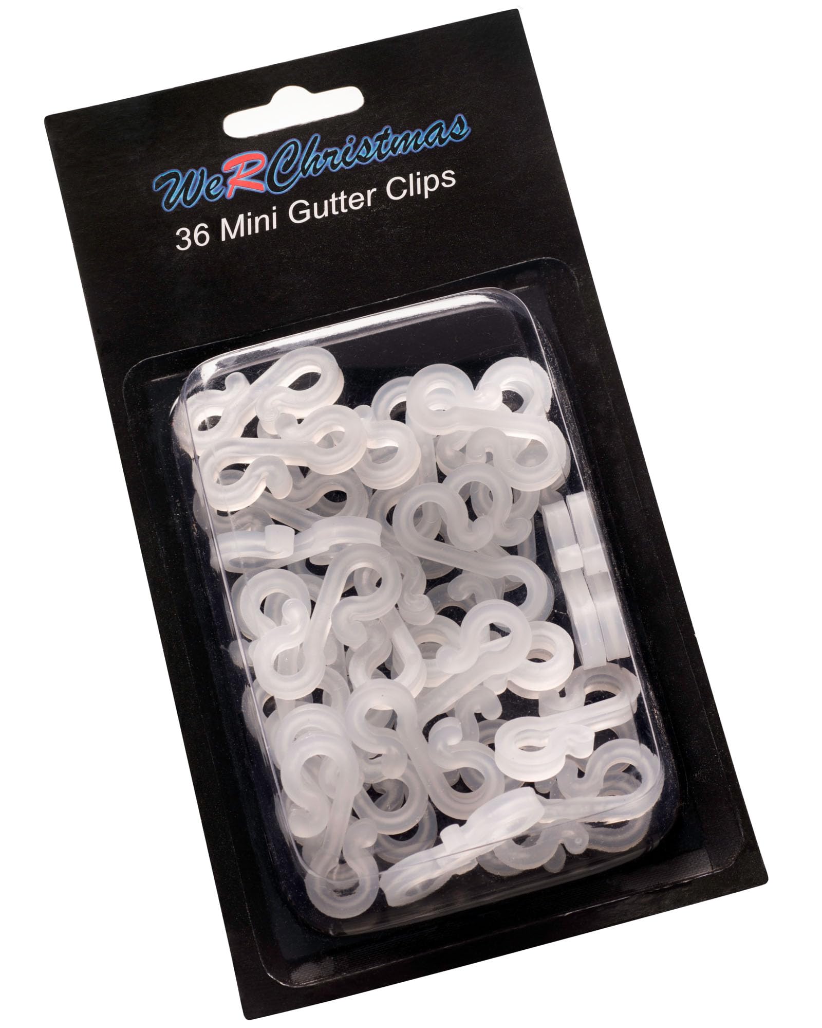 WeRChristmas Mini Gutter Hooks, White, Pack of 36, 4 cm