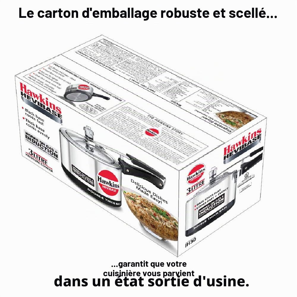 Hawkins Hevibase Ih20 Induction Autocuiseur, Petite, Argent, Aluminium, Silver, 3-Litre