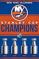 Vista 54 de Trends International NHL New York Islanders - Champions 23 Wall Poster, 34L x 22.4W, Mahogany Framed Version