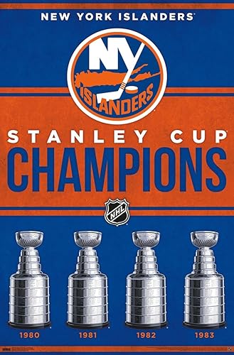 Miniatura 54 de Trends International NHL New York Islanders - Champions 23 Wall Poster, 34L x 22.4W, Mahogany Framed Version