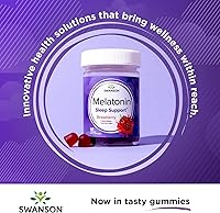 Vista 2 de Swanson Gomitas de melatonina para adultos - Suplemento - Sueño y relajación - (60 gomitas, 5 mg cada una)