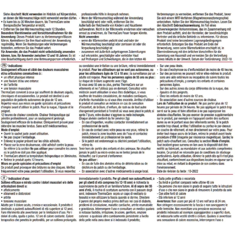 ThermaCare Nackenumschläge - Wärmeumschläge für Schulter & Nacken zur Linderung von Nackenschmerzen - Tiefenwärme zum Entspannen & Lockern der Muskeln - 6 Stück pro Packung