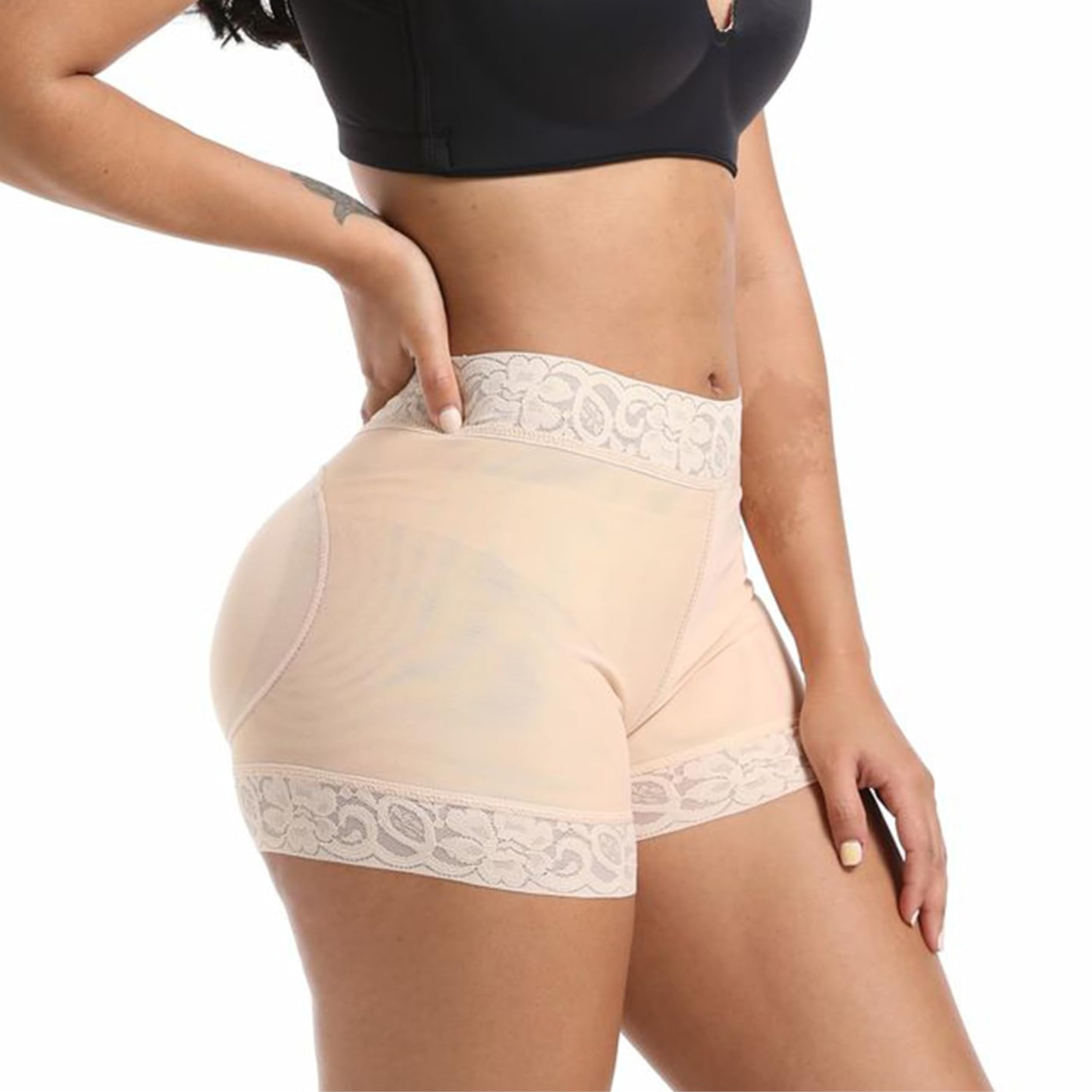 CareDone Women's Butt Lifter Low Waist Panties! Padded Seamless Bottom Butt Hip Enhancing Briefs, Waist Shaper Underwear Panties