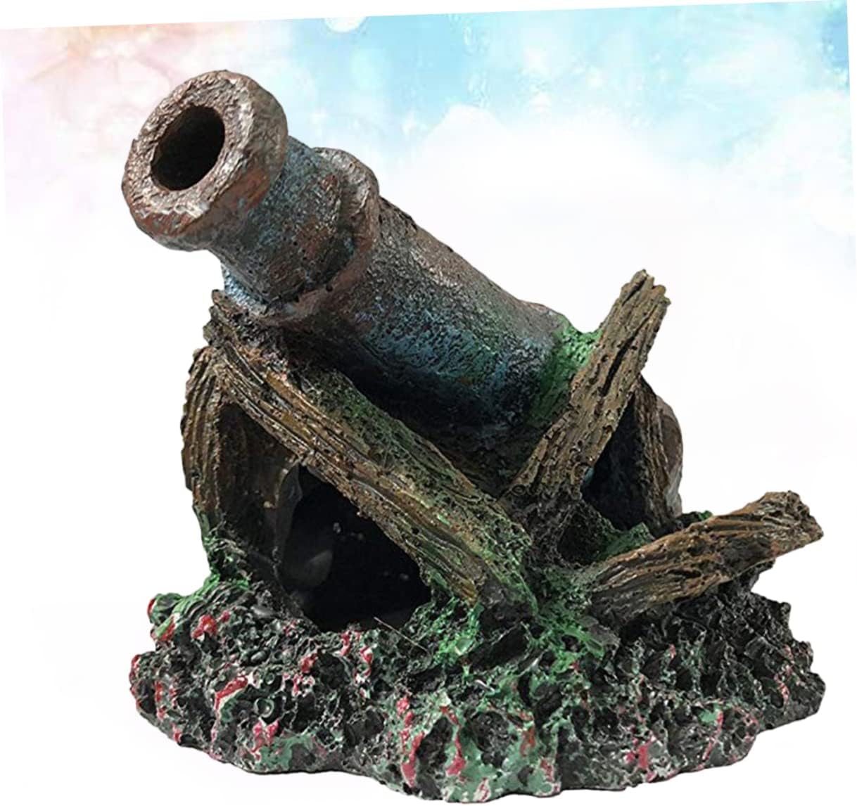 Housoutil 3 Pcs Safe Aquarium Decorations Resin Fish Tank Wreckage Ornament for Fish Aquarium Scenery