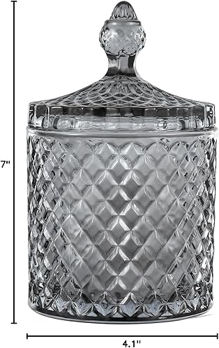 Miniatura 8 de rejomiik Qtip - Tarros de vidrio con tapa para baño, dispensador de botes de decoración, organizador de almacenamiento para hisopos de algodón,