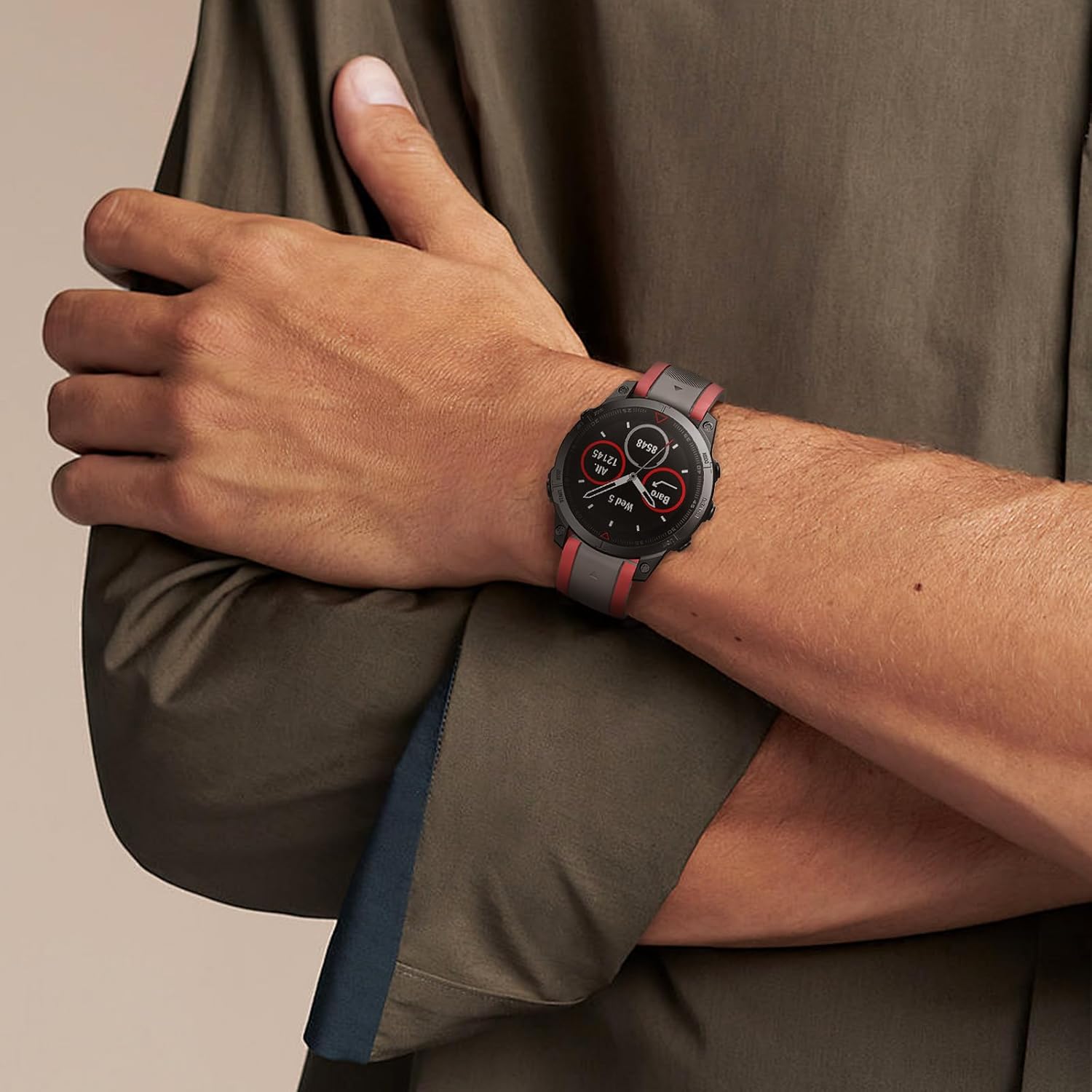 NotoCity Compatible Fenix 6X Watch Band,26mm Quickfit Silicone Bands for Fenix 6X Pro/Fenix 5X/Fenix 7X/Fenix 5X Plus/Fenix 8 51mm/Fenix 3/Fenix 3 HR/Tactix/Descent MK1/D2 Delta PX/D2 - Image 8