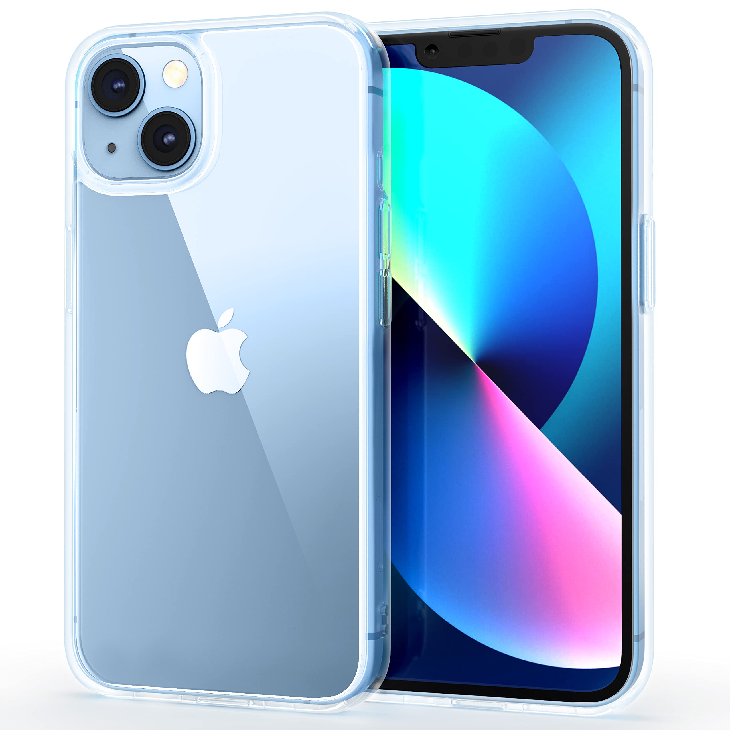 Supdeal Shockproof Clear Case for iPhone 14, [Not Yellowing] [10FT Military Drop Protection] Hard Clear Back Four Corner Airbags Drop Protection Phone Cover, 6.1 inch, Transparent