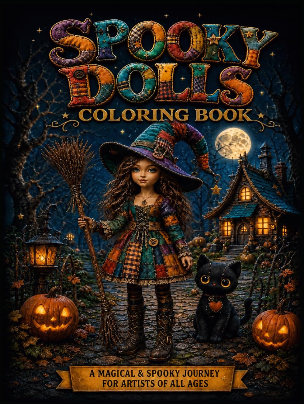 SPOOKY DOLLS COLORING BOOK: 50 Mystical Beauties with Gothic Elegance & Magic (Enchanted Gothic Coloring Books)