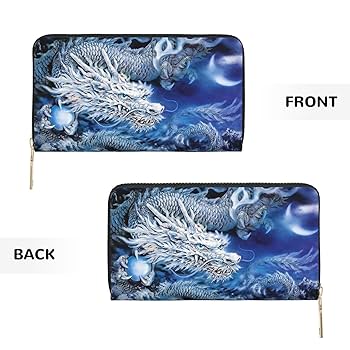 【ななのすけくんの財布】ハイクオリティvr　隕石パウダー使用　龍神ロゴ Amazon.co.jp: 長財布 白龍 龍神 財布 ロングウォレット メンズ