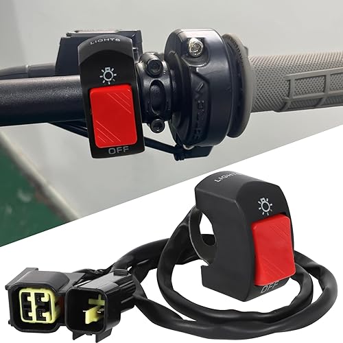 Miniatura 13 de Alpha Rider Kit de faros delanteros para motocicleta Talaria Sting R MX4 LED blanco brillante 6000 K alta transmitancia Plug and Play blanco Negro