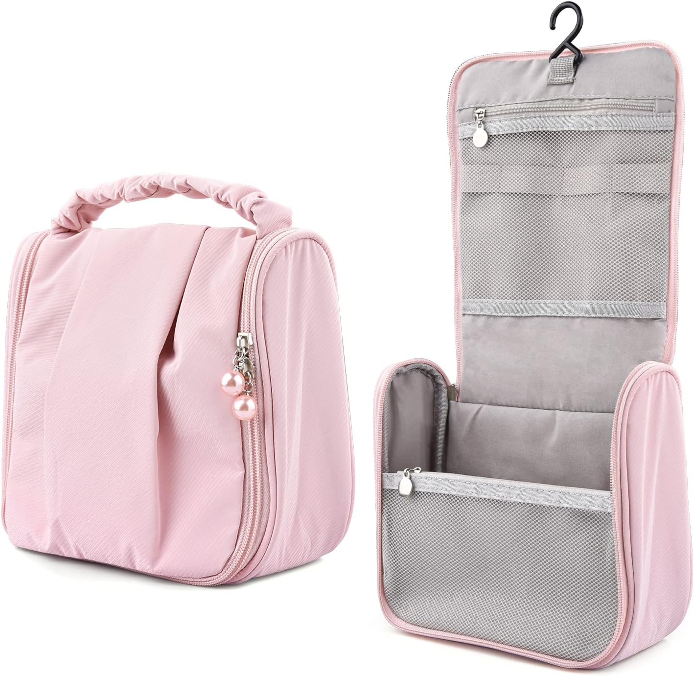 VENMATEToiletry Bag Travel Bag, Water-resistant Makeup Cosmetic Bag Travel Organizer for Accessories, Shampoo, Full Sized Container, Toiletries, Pink