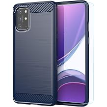 Oneplus 8T Plus 5G Case, Oneplus 8T Case with HD Screen Protector, M MAIKEZI Soft TPU Slim Fashion Non-Slip Protective Phone Case Cover for Oneplus 8T+/Oneplus 8T 5G Navy Frosted TPU