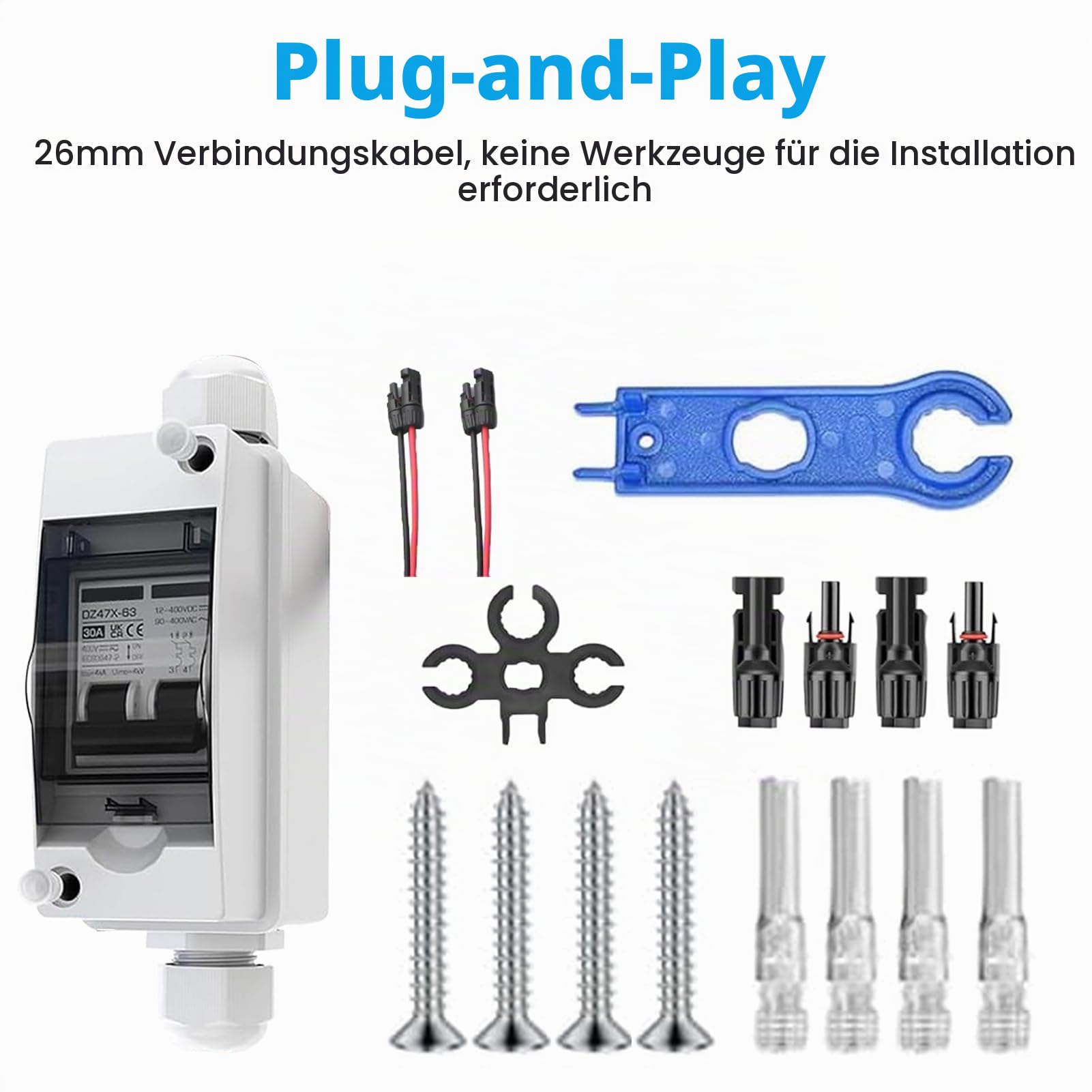 3StüCk Dc Trennschalter Pv Anlage, Solar Trennschalter 2P/500v/32a/Ip65