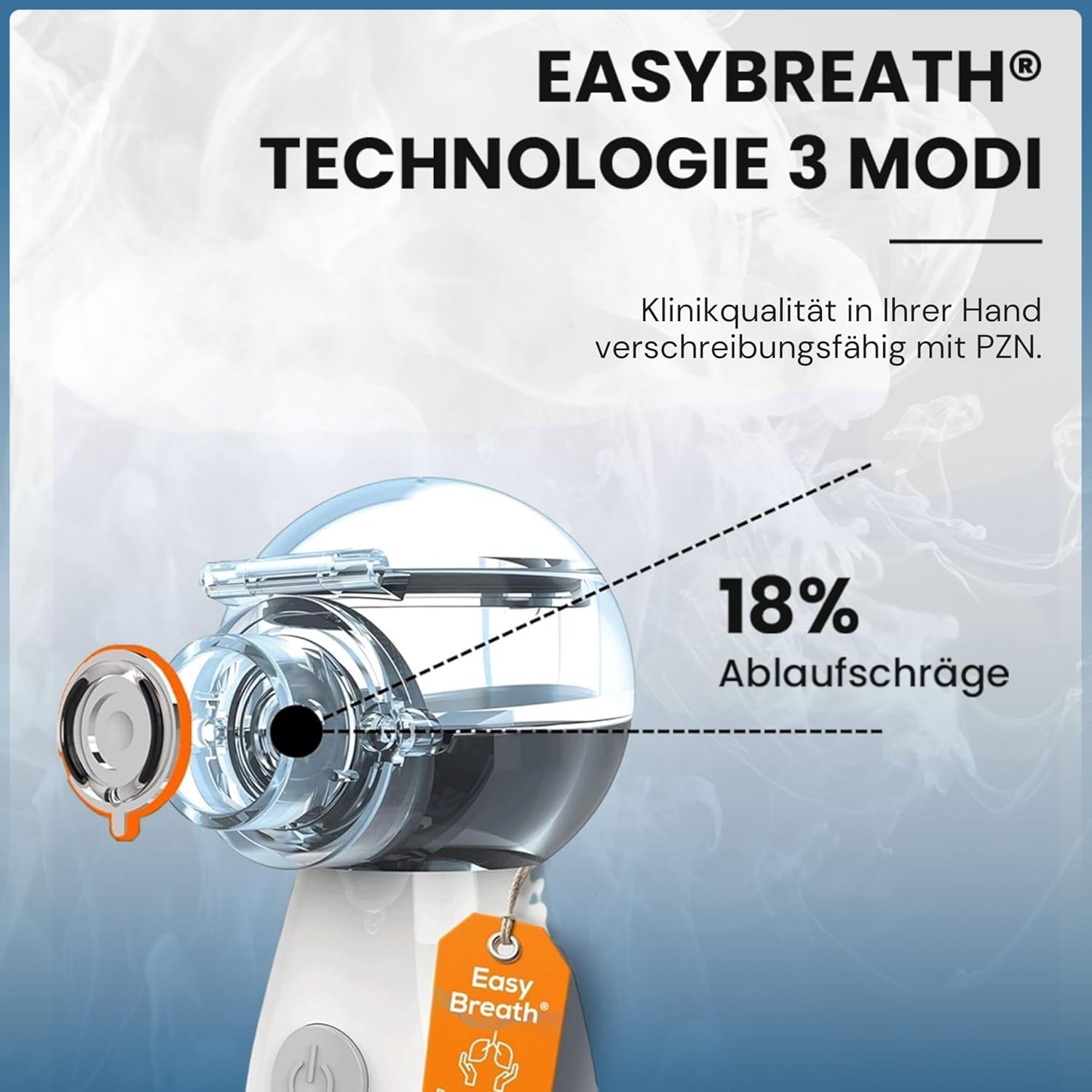 Inhalationsgerät, Wiederaufladbarer USB C Inhalationsgerät für Kinder, tragbar, Super Leiser Inhalator, Effizienter Vernebler Inhaliergerät Kinder für unterwegs (SET Blau)