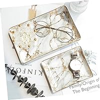 Vista 8 de PACKOVE Ceramic Trinket Tray Bandejas Decorativas Jewelry Trays Decor Tray Earring Tray Garnish Tray Decorative Serving Tray Ring Tray for Jewelry