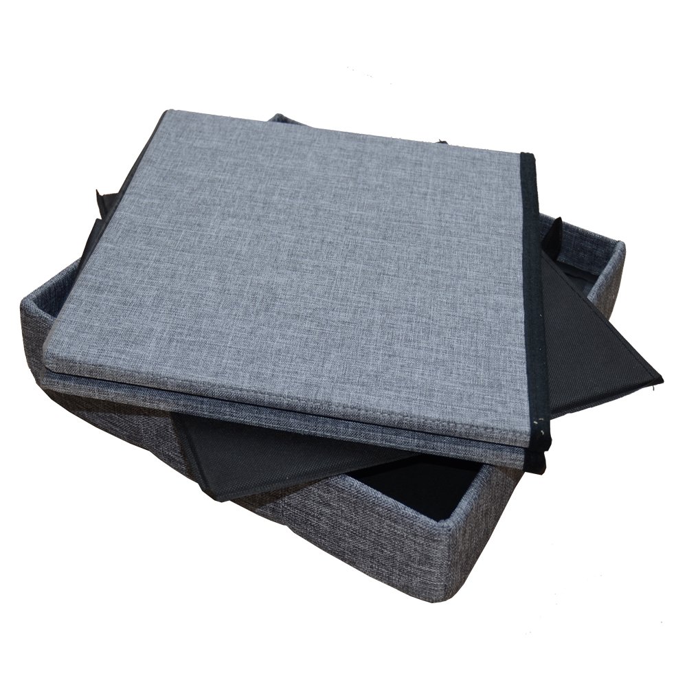 SONGMICS Zitkruk met opbergruimte, inklapbare zitbank, 38 x 110 x 38 cm, voetenbank, opbergdoos, tot 300 kg belastbaar, voor woonkamer, slaapkamer, hal, middernachtblauw LSF77IN