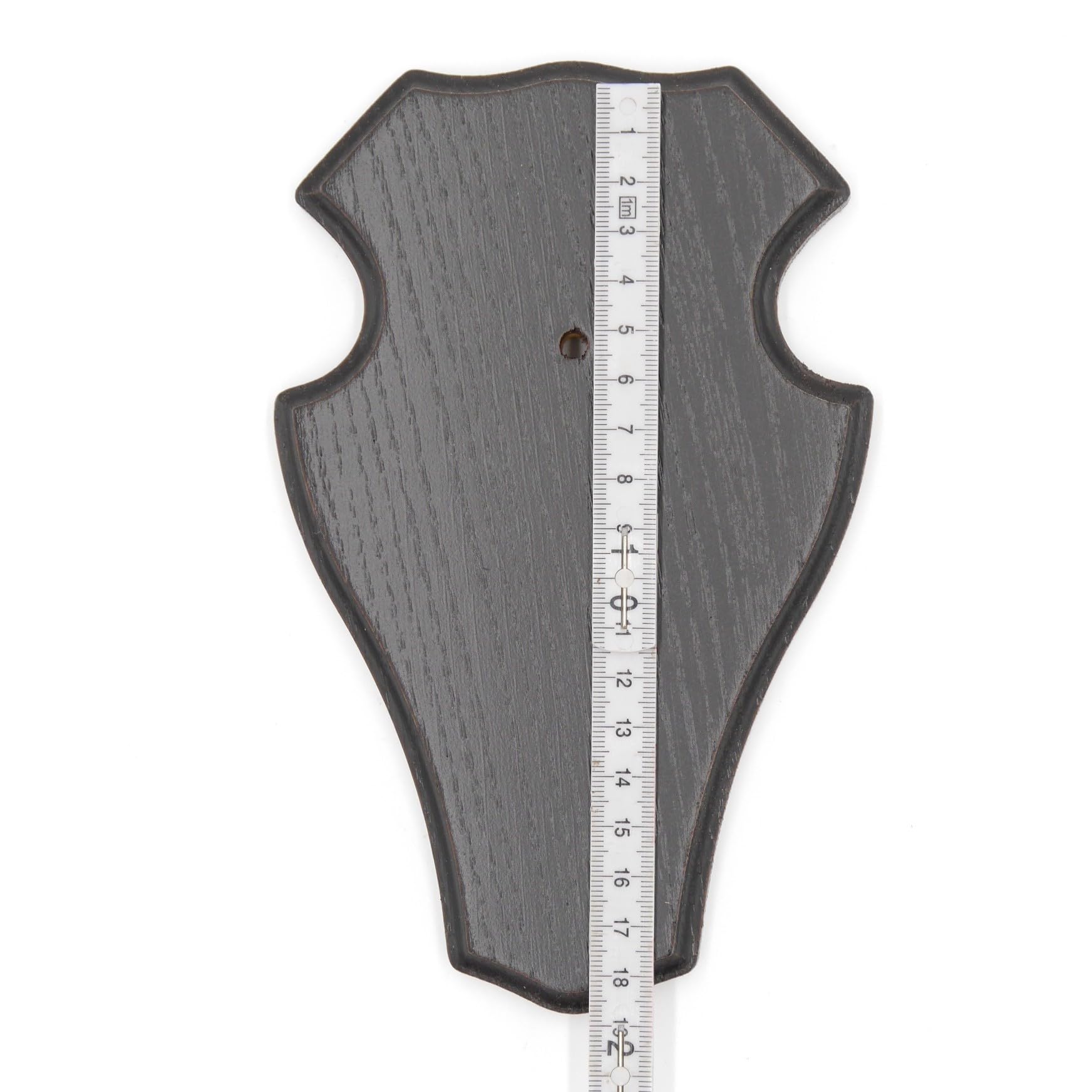 GTK - Geweihe & Trophäen KRUMHOLZ 10 placas de trofeo en forma de corzo pequeño roble oscuro AF 19 cm x 11 cm con 1 compartimento de pino